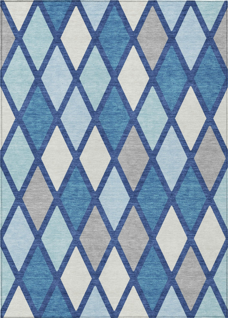 Piper Looms Chantille Diamonds ACN887 Navy Machine Washable Area Rug main image