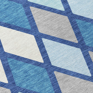 Piper Looms Chantille Diamonds ACN887 Navy Machine Washable Area Rug Swatch Image