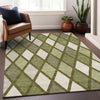 Piper Looms Chantille Diamonds ACN887 Olive Machine Washable Area Rug Lifestyle Image Feature