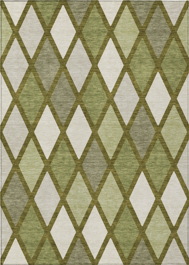 Piper Looms Chantille Diamonds ACN887 Olive Machine Washable Area Rug main image
