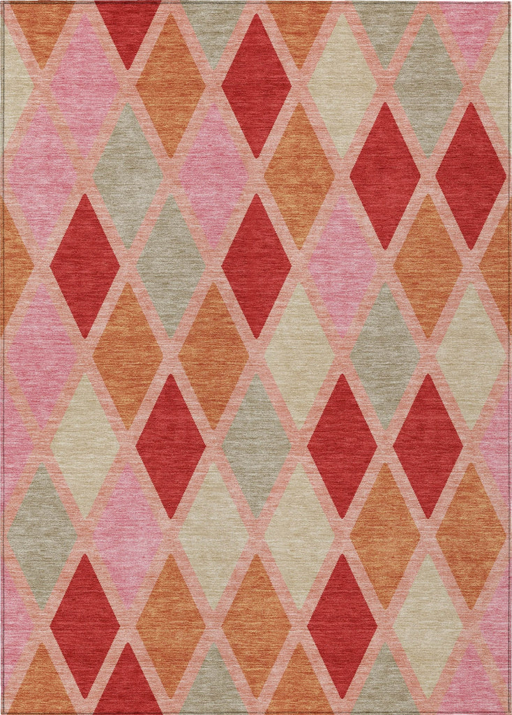 Piper Looms Chantille Diamonds ACN887 Pink Machine Washable Area Rug main image