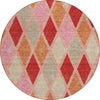 Piper Looms Chantille Diamonds ACN887 Pink Machine Washable Area Rug Round Main Image