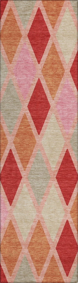 Piper Looms Chantille Diamonds ACN887 Pink Machine Washable Area Rug Runner Main Image