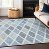 Piper Looms Chantille Diamonds ACN887 Sky Machine Washable Area Rug Lifestyle Image Feature