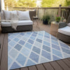 Piper Looms Chantille Diamonds ACN887 Sky Machine Washable Area Rug Outdoor Lifestyle Image Feature