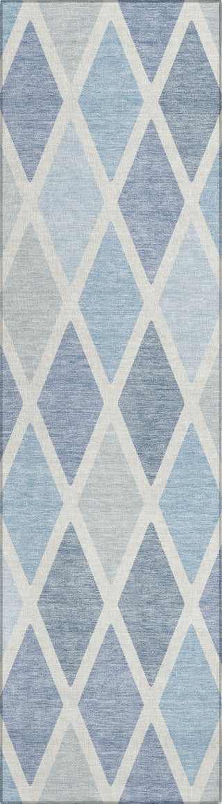 Piper Looms Chantille Diamonds ACN887 Sky Machine Washable Area Rug Runner Main Image