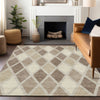 Piper Looms Chantille Diamonds ACN887 Taupe Machine Washable Area Rug Lifestyle Image Feature