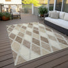 Piper Looms Chantille Diamonds ACN887 Taupe Machine Washable Area Rug Outdoor Lifestyle Image Feature