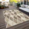 Piper Looms Chantille Diamonds ACN887 Taupe Machine Washable Area Rug Outdoor Lifestyle Image Feature