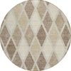Piper Looms Chantille Diamonds ACN887 Taupe Machine Washable Area Rug Round Main Image