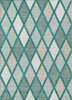 Piper Looms Chantille Diamonds ACN887 Teal Machine Washable Area Rug main image