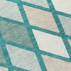 Piper Looms Chantille Diamonds ACN887 Teal Machine Washable Area Rug Swatch Image