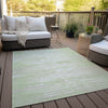 Piper Looms Chantille Stripes ACN888 Aloe Machine Washable Area Rug Outdoor Lifestyle Image Feature