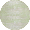 Piper Looms Chantille Stripes ACN888 Aloe Machine Washable Area Rug Round Main Image