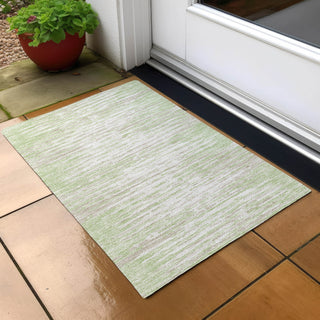 Piper Looms Chantille Stripes ACN888 Aloe Machine Washable Area Rug Scatter Outdoor Lifestyle Image Feature