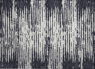 Piper Looms Chantille Stripes ACN888 Black Machine Washable Area Rug Scatter Main Image