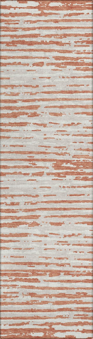 Piper Looms Chantille Stripes ACN888 Coral Machine Washable Area Rug Runner Main Image