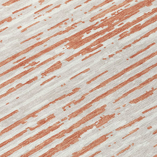 Piper Looms Chantille Stripes ACN888 Coral Machine Washable Area Rug Swatch Image