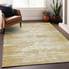 Piper Looms Chantille Stripes ACN888 Gold Machine Washable Area Rug Lifestyle Image Feature
