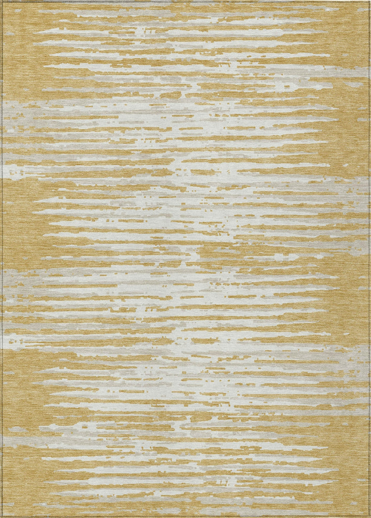 Piper Looms Chantille Stripes ACN888 Gold Machine Washable Area Rug main image