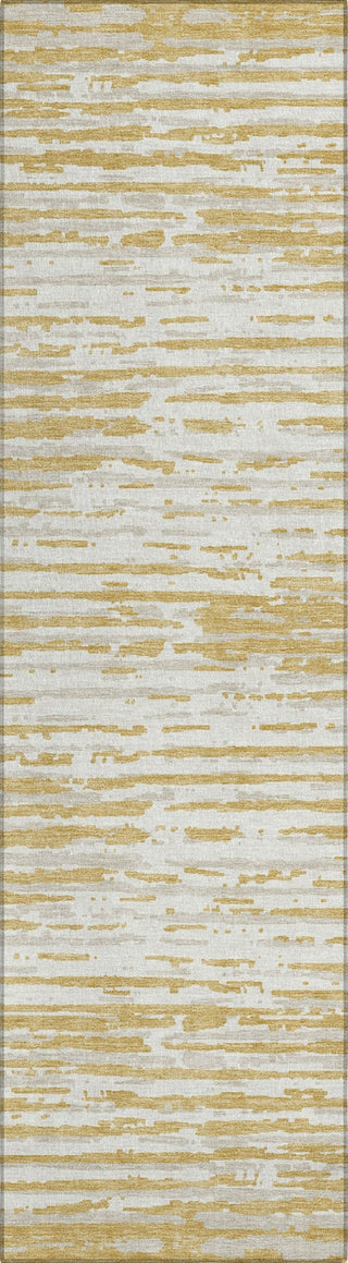 Piper Looms Chantille Stripes ACN888 Gold Machine Washable Area Rug Runner Main Image