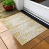 Piper Looms Chantille Stripes ACN888 Gold Machine Washable Area Rug Scatter Outdoor Lifestyle Image Feature