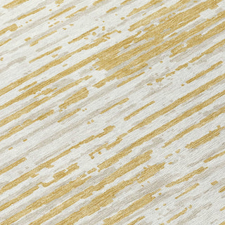 Piper Looms Chantille Stripes ACN888 Gold Machine Washable Area Rug Swatch Image