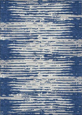 Piper Looms Chantille Stripes ACN888 Navy Machine Washable Area Rug main image
