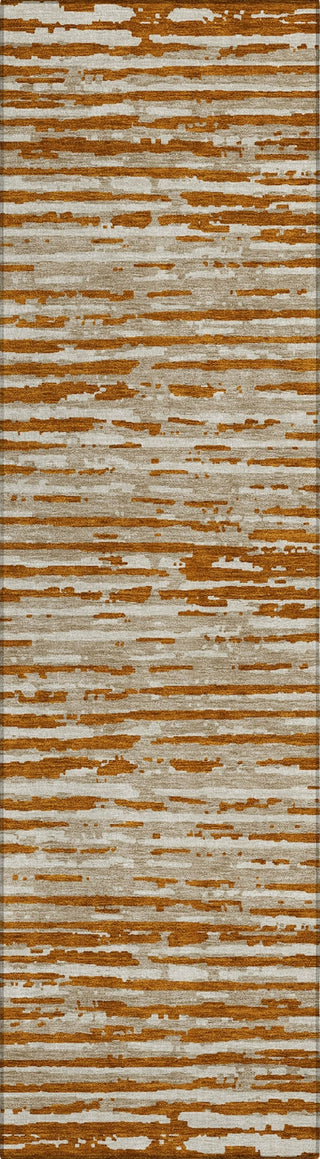 Piper Looms Chantille Stripes ACN888 Paprika Machine Washable Area Rug Runner Main Image