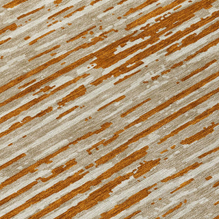 Piper Looms Chantille Stripes ACN888 Paprika Machine Washable Area Rug Swatch Image