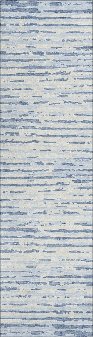 Piper Looms Chantille Stripes ACN888 Sky Machine Washable Area Rug Runner Main Image