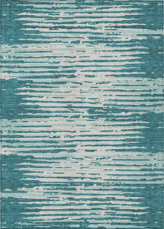 Piper Looms Chantille Stripes ACN888 Teal Machine Washable Area Rug main image