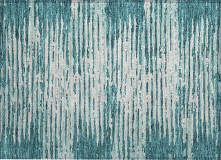 Piper Looms Chantille Stripes ACN888 Teal Machine Washable Area Rug Scatter Main Image