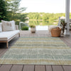 Piper Looms Chantille Stripes ACN889 Beige Machine Washable Area Rug Outdoor Lifestyle Image Feature