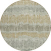 Piper Looms Chantille Stripes ACN889 Beige Machine Washable Area Rug Round Main Image