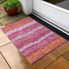 Piper Looms Chantille Stripes ACN889 Blush Machine Washable Area Rug Scatter Outdoor Lifestyle Image Feature