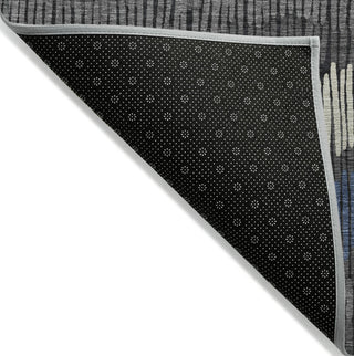 Piper Looms Chantille Stripes ACN889 Charcoal Machine Washable Area Rug Backing Image