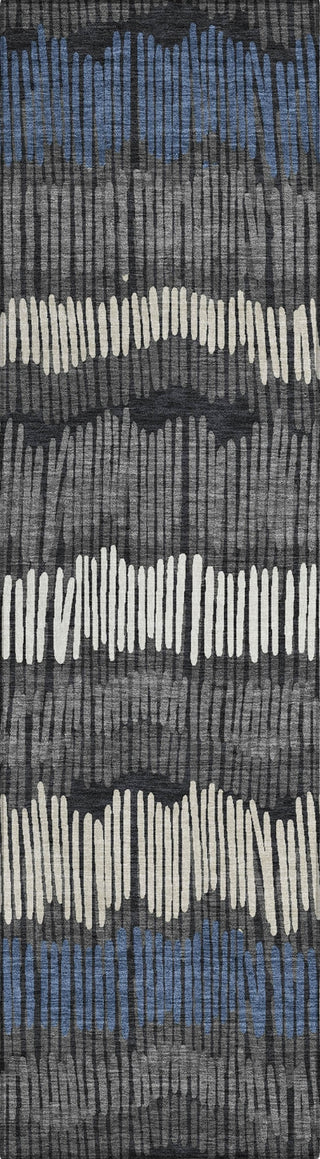 Piper Looms Chantille Stripes ACN889 Charcoal Machine Washable Area Rug Runner Main Image