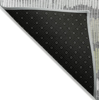 Piper Looms Chantille Stripes ACN889 Gray Machine Washable Area Rug Backing Image