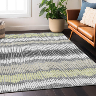 Piper Looms Chantille Stripes ACN889 Gray Machine Washable Area Rug Lifestyle Image Feature