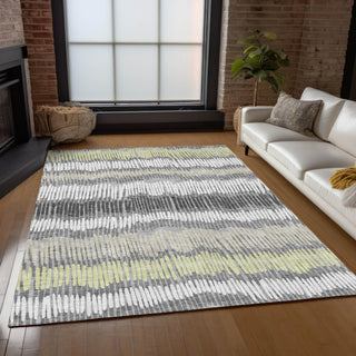 Piper Looms Chantille Stripes ACN889 Gray Machine Washable Area Rug Lifestyle Image Feature