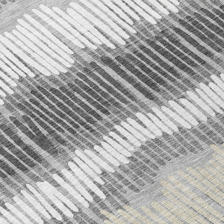 Piper Looms Chantille Stripes ACN889 Gray Machine Washable Area Rug Swatch Image