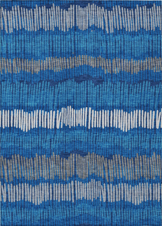 Piper Looms Chantille Stripes ACN889 Navy Machine Washable Area Rug main image