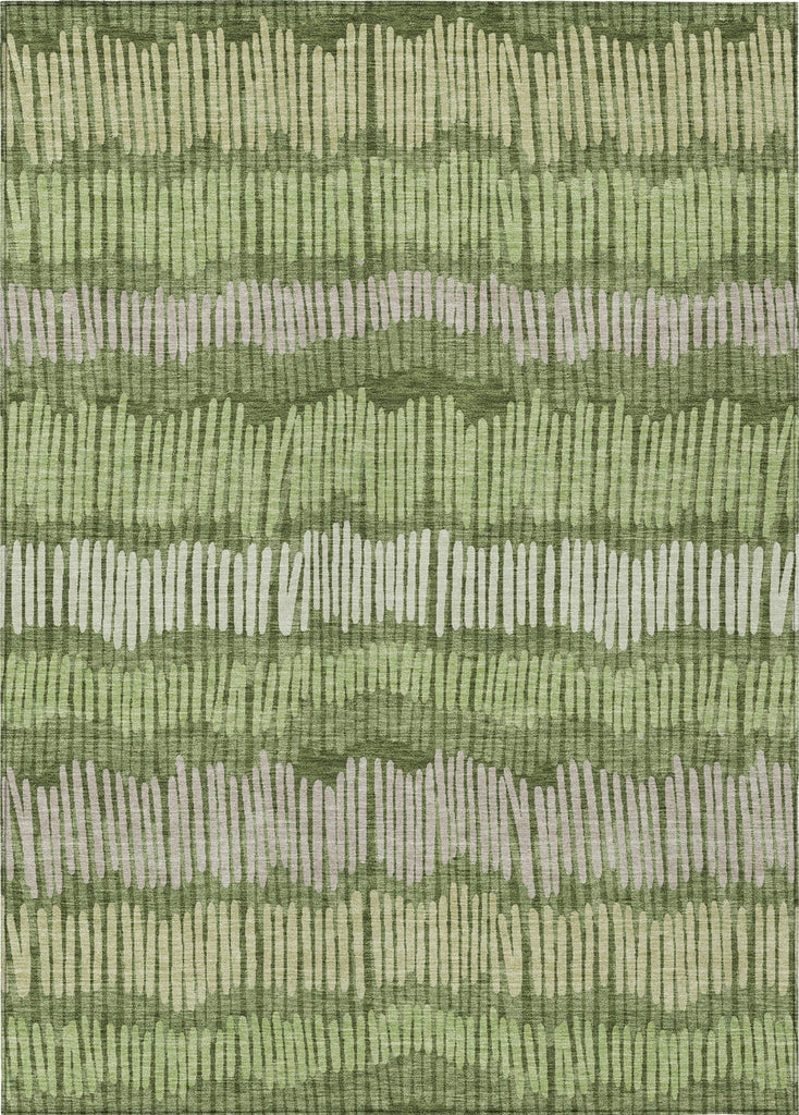 Piper Looms Chantille Stripes ACN889 Olive Machine Washable Area Rug main image