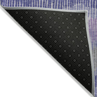 Piper Looms Chantille Stripes ACN889 Purple Machine Washable Area Rug Backing Image
