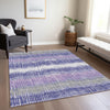 Piper Looms Chantille Stripes ACN889 Purple Machine Washable Area Rug Lifestyle Image Feature