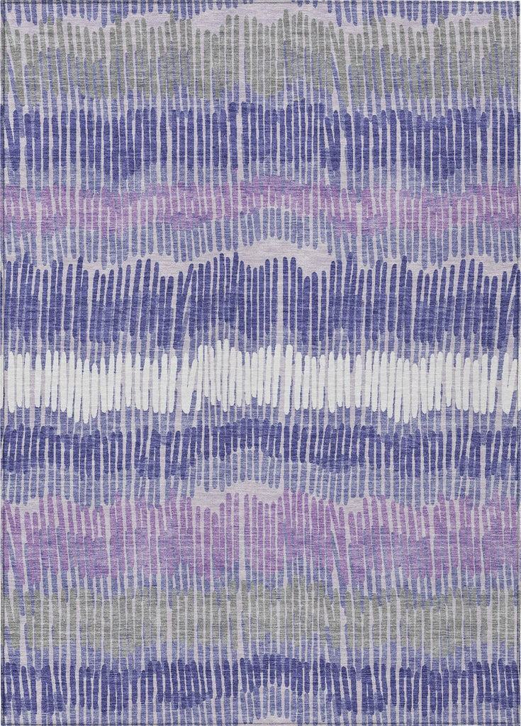 Piper Looms Chantille Stripes ACN889 Purple Machine Washable Area Rug main image