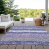 Piper Looms Chantille Stripes ACN889 Purple Machine Washable Area Rug Outdoor Lifestyle Image Feature