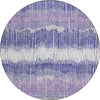 Piper Looms Chantille Stripes ACN889 Purple Machine Washable Area Rug Round Main Image
