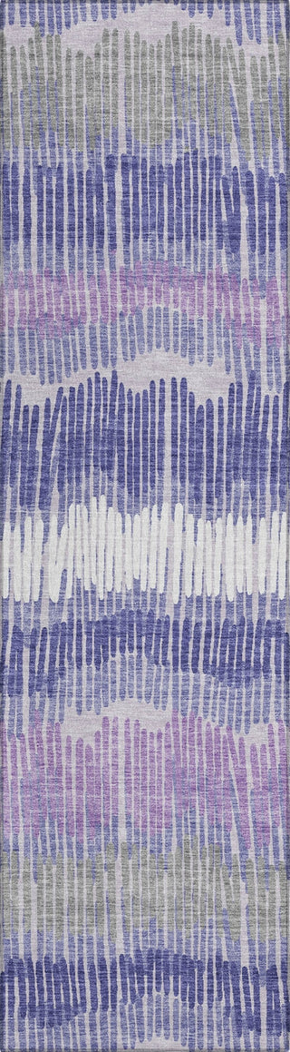 Piper Looms Chantille Stripes ACN889 Purple Machine Washable Area Rug Runner Main Image